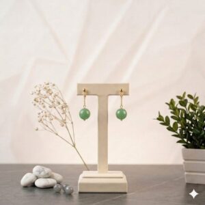 Aretes Chicle Verde Hoja